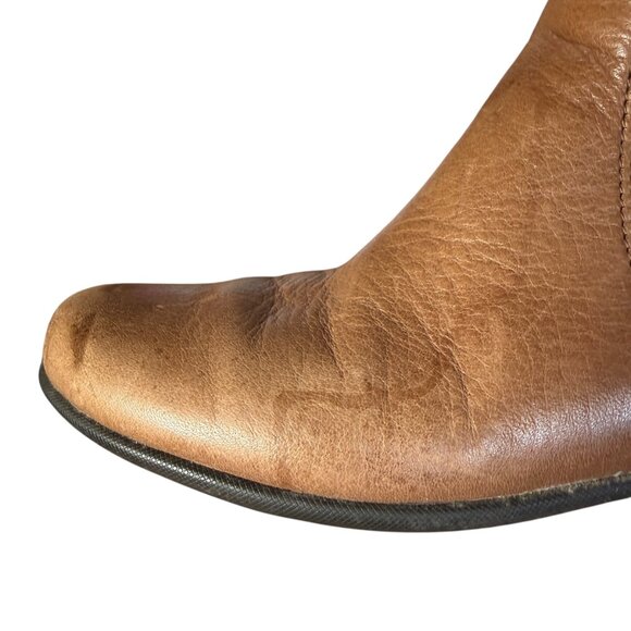 Rockport light brown leather mid calf side zip boots women's size 6M - Picture 10 of 11